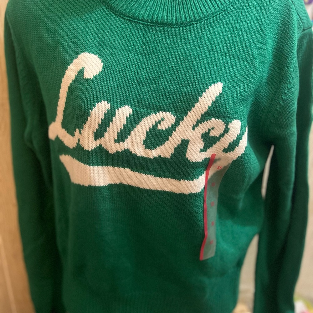 Grayson Threads Green Crew Neck Sweater